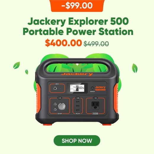 Jackery Explorer 500 portable power station.