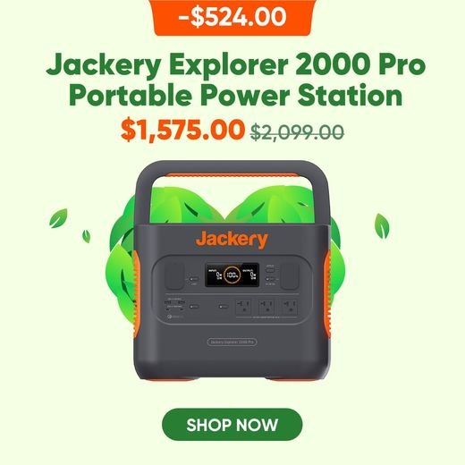 Jackery Explorer 2000 portable power station.